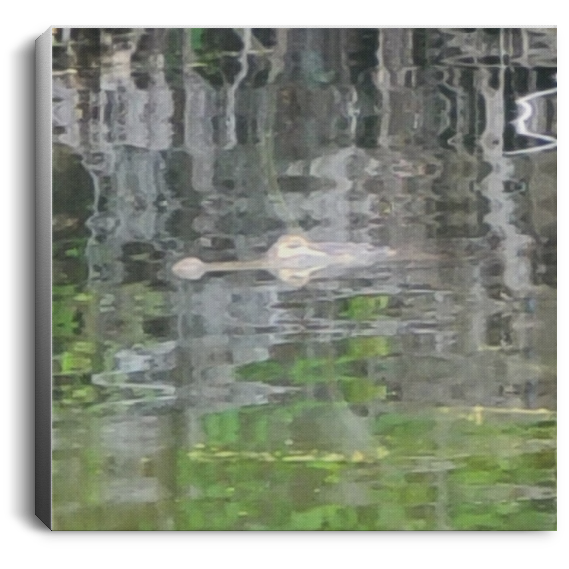 Abstract Alligator 24"x24" Square Canvas .75in Frame