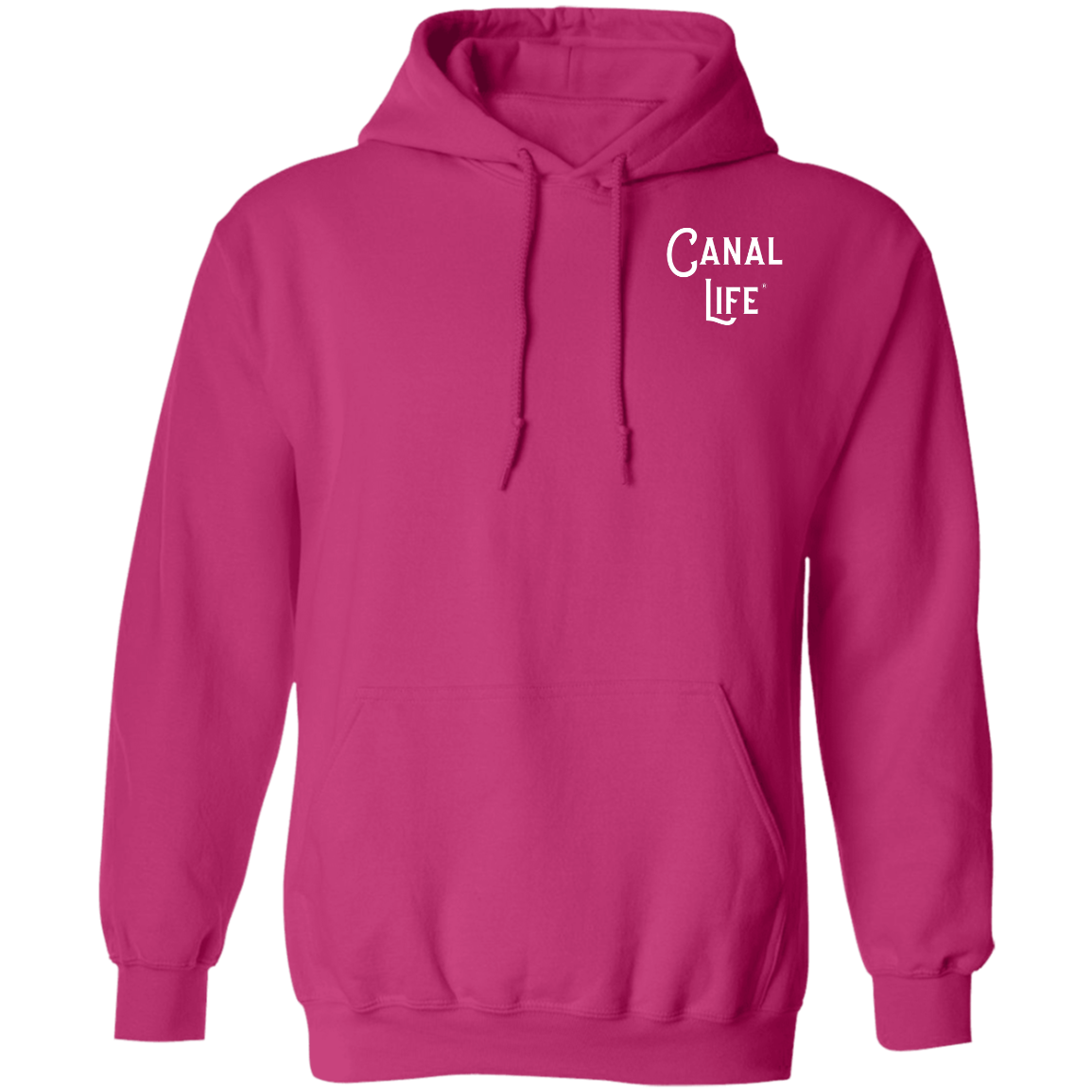 Canal Life Unisex White  Letter Pullover Hoodie