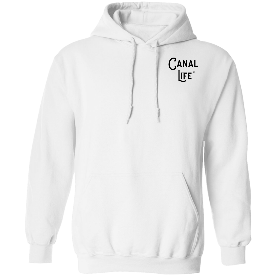 Canal Life Unisex Black Letter Pullover Hoodie