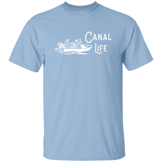 Vintage Boat Canal Life White Letter Tee