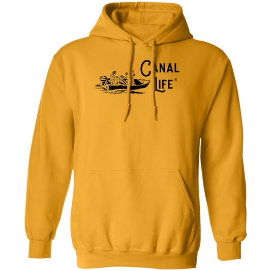 Vintage Boat Canal Life Black Letter Unisex Pullover Hoodie