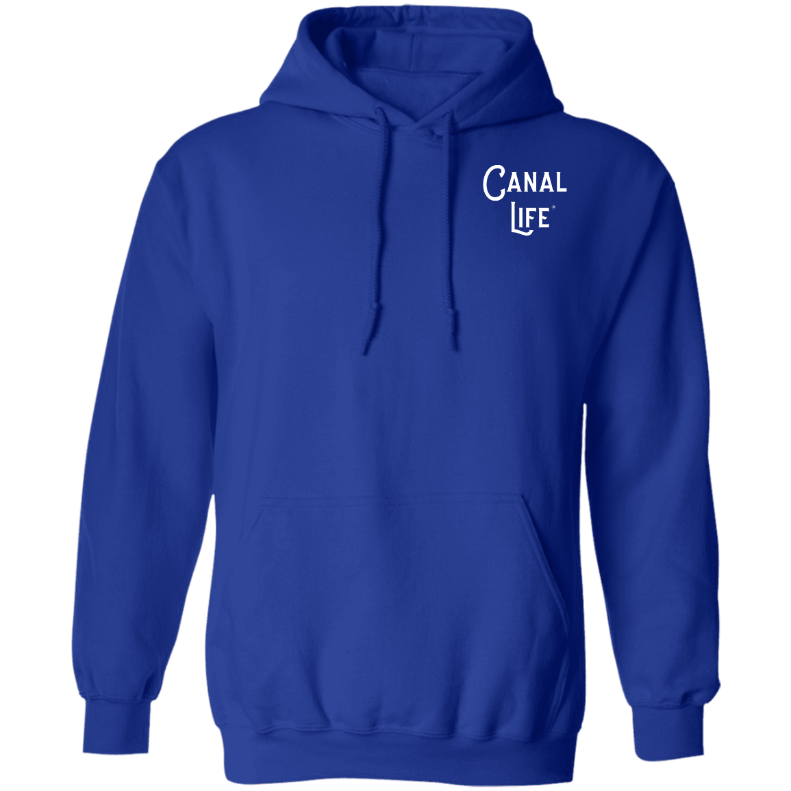Canal Life Unisex White Letter Pullover Hoodie