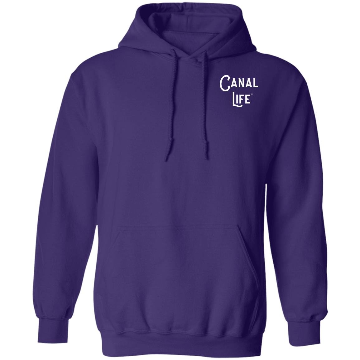 Canal Life Unisex White  Letter Pullover Hoodie