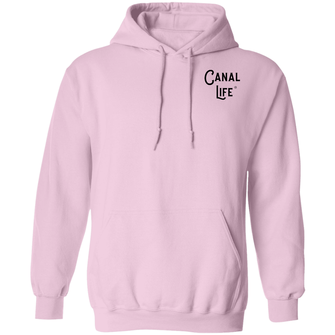 Canal Life Unisex Black Letter Pullover Hoodie