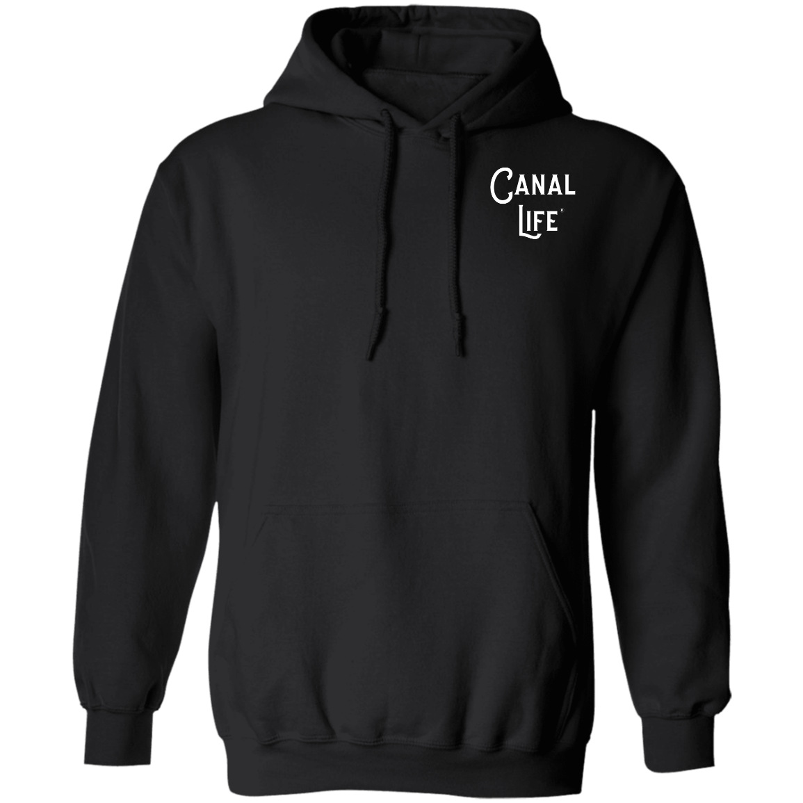 Canal Life Unisex White  Letter Pullover Hoodie