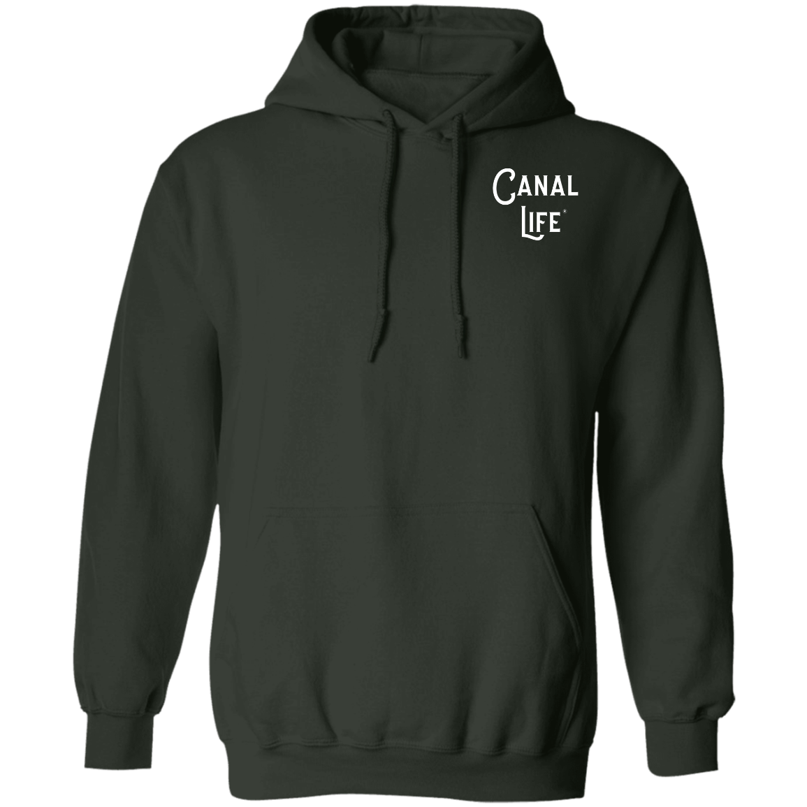 Canal Life Unisex White  Letter Pullover Hoodie