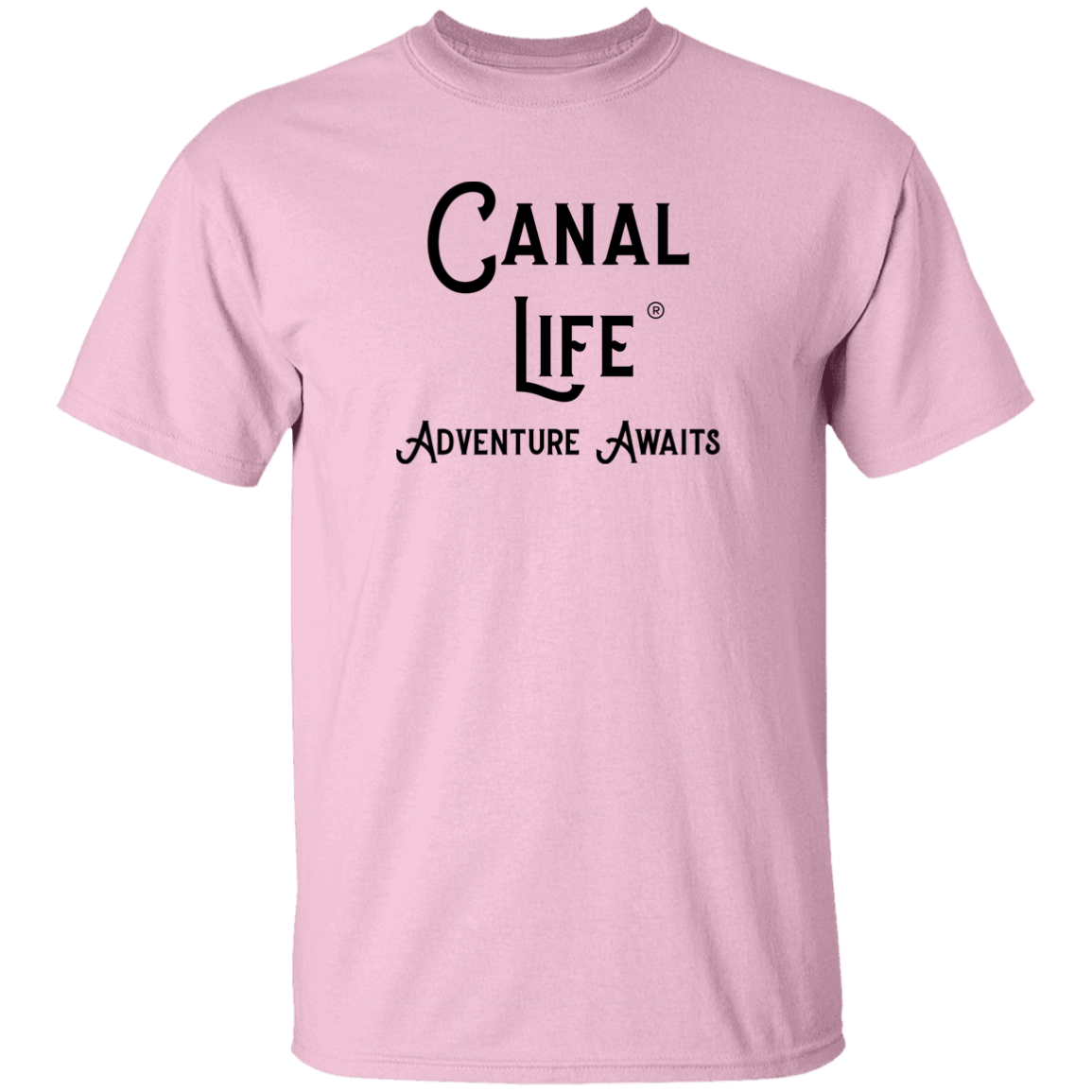 Canal Life Black Letter Adventure Awaits T-Shirt